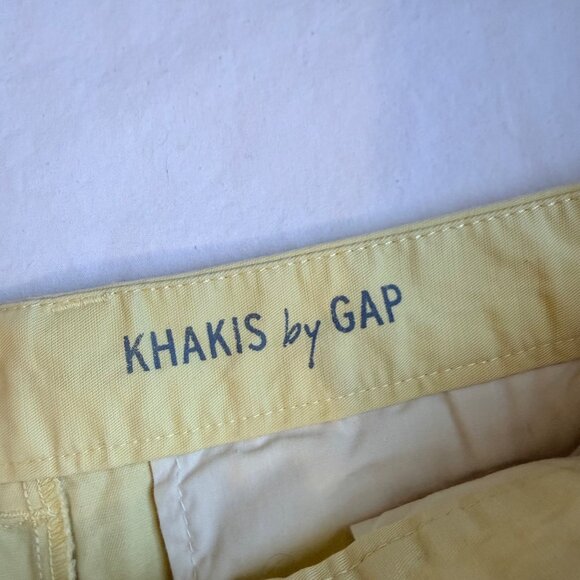 Khakis By Gap Boyfriend Roll-Up Womens Yellow Cotton Shorts Size 6 - Picture 5 of 10